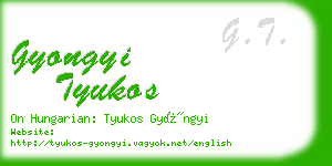 gyongyi tyukos business card